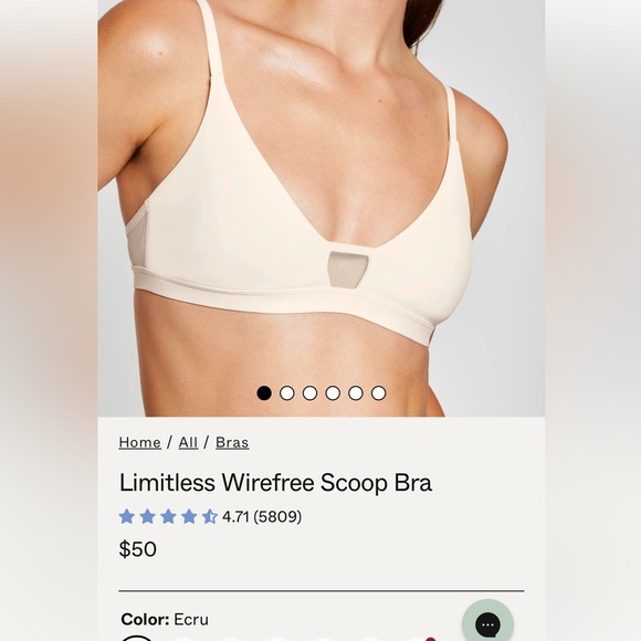 pepper Other - Pepper limitless wire free scoop bra size xxs color Ecru